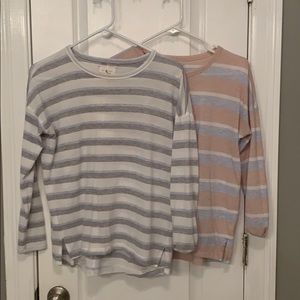 Long Sleeve Lou & Grey lounge tops (set of 2)